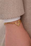 Bracelet gros maillons doré - Chic et intemporel